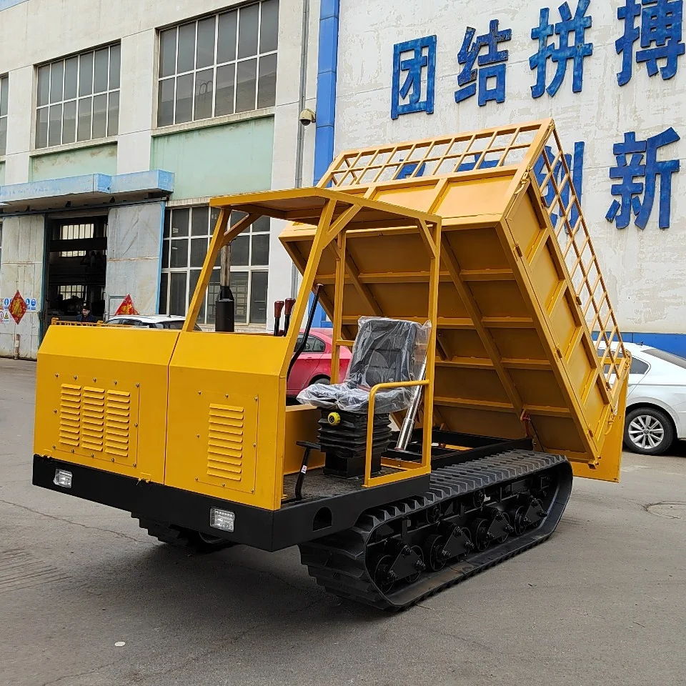 Small All-Terrain Tiger Project Agricultural Dump Truck Tractor New Automatic for Mountain Climbing Walking Crawler Transport