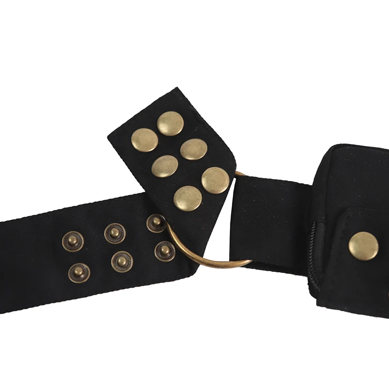 Multifunktionale Hüfttasche, Unisex-Handytasche mit Metallnieten und verstellbarem Gürtel, Beintasche, Outdoor-Hüfttasche für Damen, Edgy Purse – Detail 4