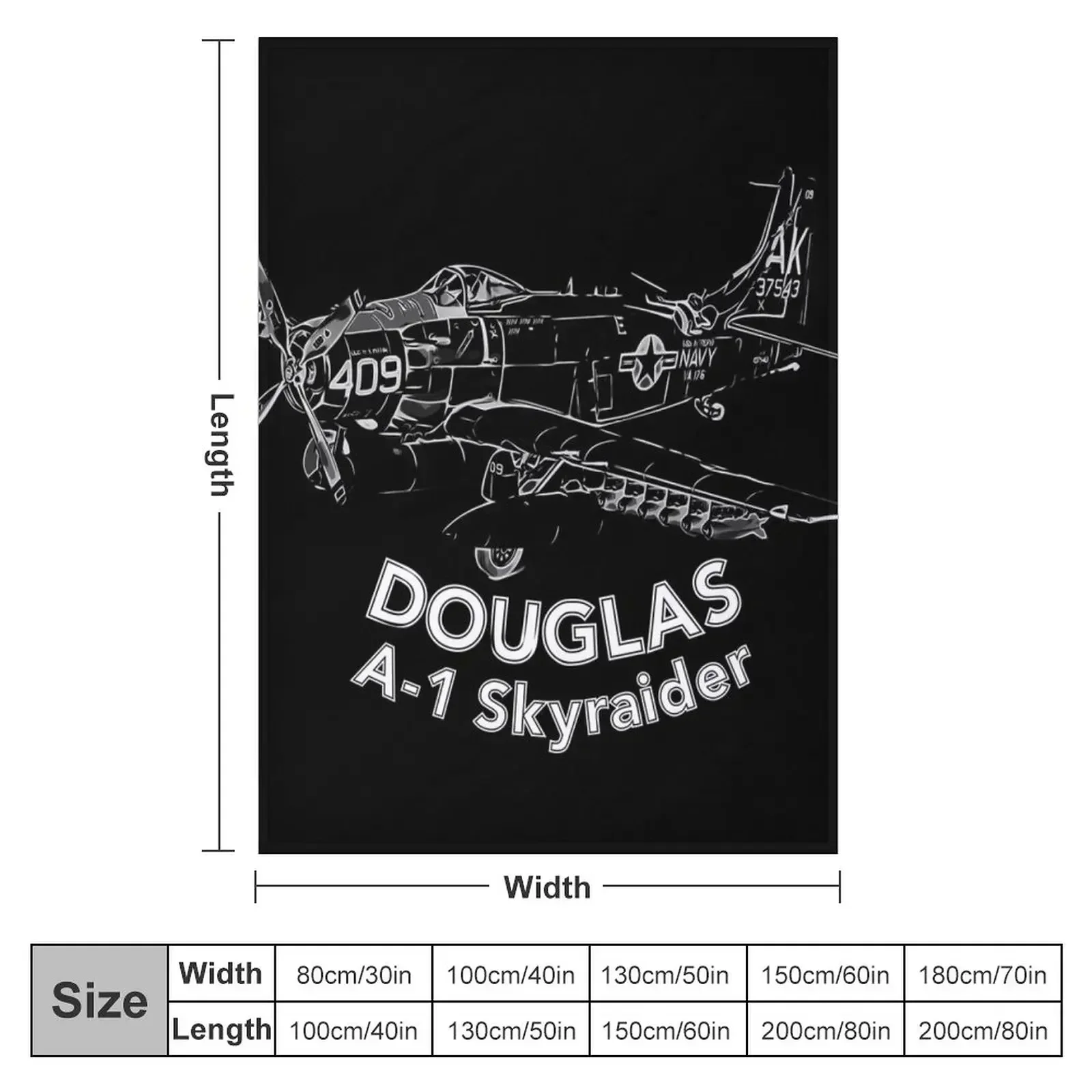 Douglas A-1 Skyraider Aircraft Throw Blanket Summer Custom Blankets