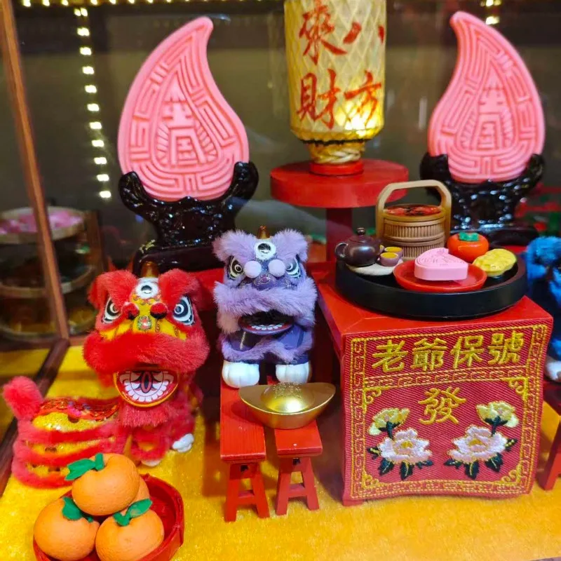Lion dance ornament, a must-have eight immortals table for opening housewarming
