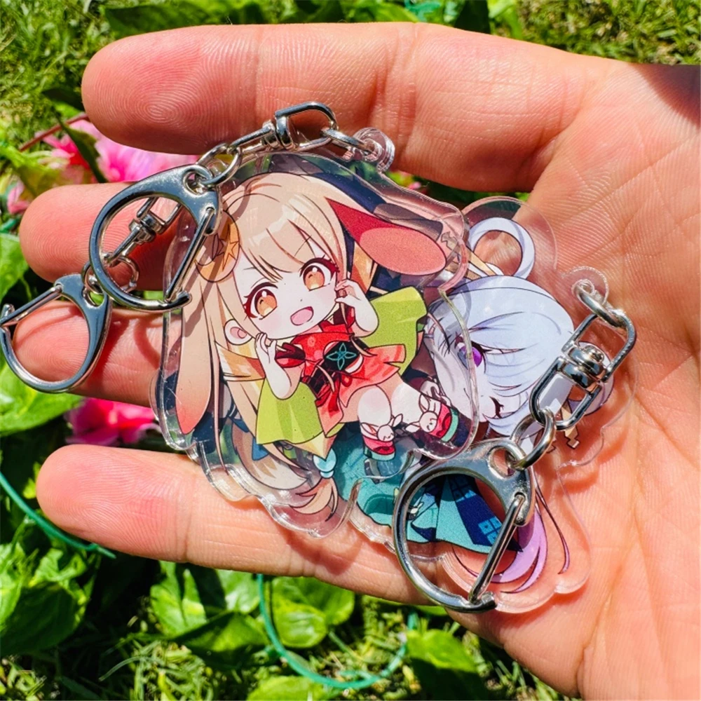 Anime Cosmic Princess Kaguya! Sakayori Iroha Runami Yachiyo Cosplay Costume Key Chains Acrylic Keychain Pendant Gifts