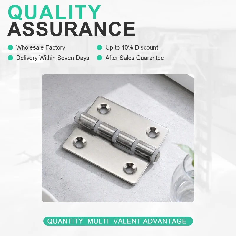 3pcs Cabinet Industrial Instrument Vehicle Modification 304 Stainless Steel Solid With Rubber Pad Buffer Silent Hinge