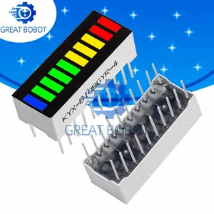 Bilashmart BS 10 grid digital segment LED light bar super bright 2 red+3 yellow+4 green+1 blue light flat tube B10BRYGB