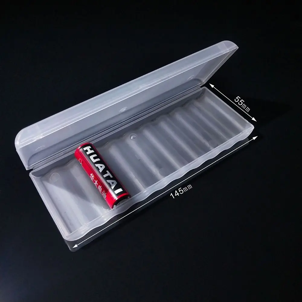 Portable Clear Battery Storage Case Multi-slot Hard Plastic Battery Box Waterproof Battery Protection Boxes Multi-slot