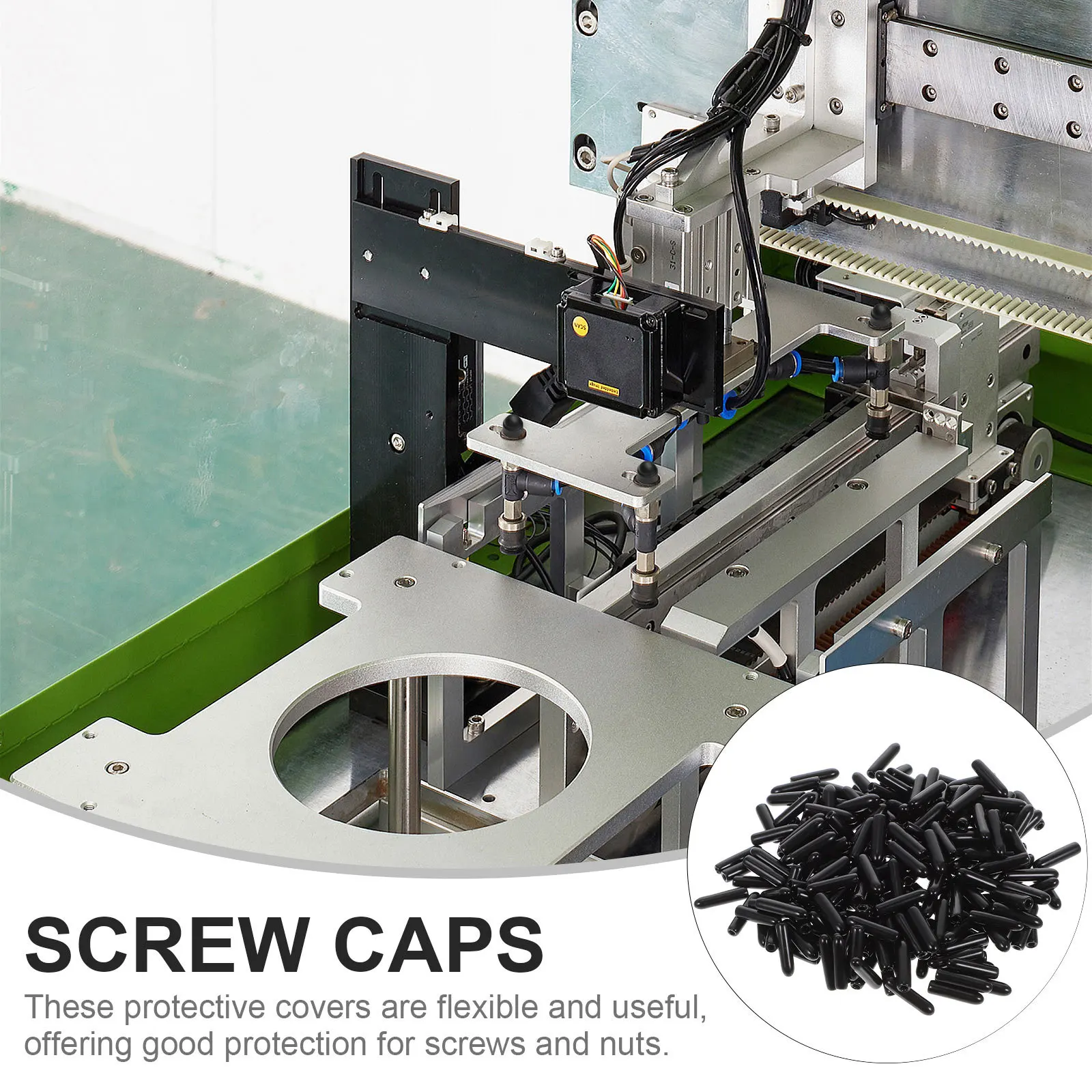 

500pcs Rubber Screw Caps Bolt Protective Covers For Rust Proof Waterproof Dust Resistant End Caps Assortment Kit