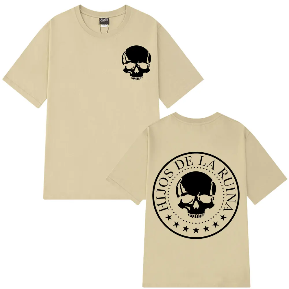 مغني الراب ناتوس واور هيبوس دي لا روينا الهيكل العظمي ألبوم Harajuku موضة عادية الاتجاه الصيف Pr تي شيرت نقي #6