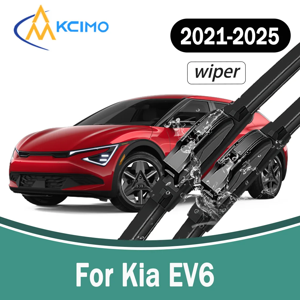 

All-Weather Front Windscreen Wiper Blades For Kia EV6 2021-2025 High Quality Long Lifespan Car Windshield Replacement Part 2Pcs