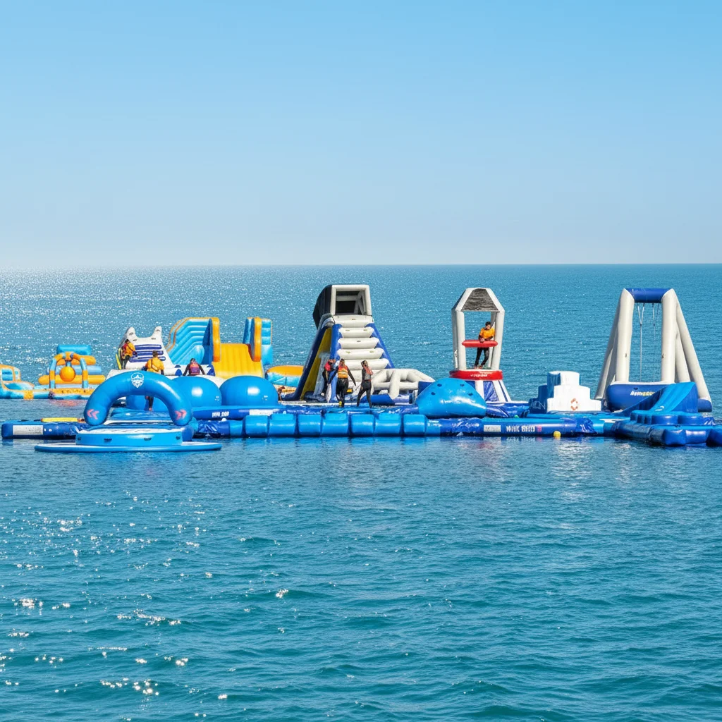 Inflatable Splash Pad Water Park Customized Obstacle Slide Combo for Summer