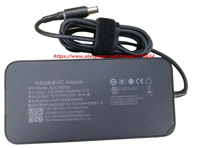 ADC180TM Genuine 19.5V 9.23A AC Adapter Charger For Xiaomi 1060G 15.6 INCH Redmi G 2021 Gamebook Power Supply ADC 180TM Original