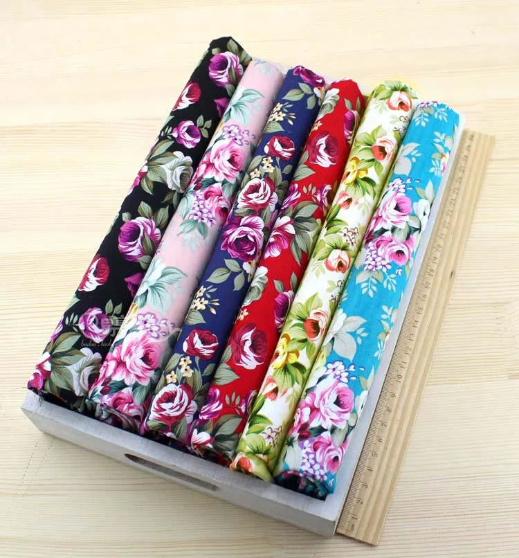 SMTA  Cotton Fabric The Cloth Patchwork Fabrics By The Meter Fabric For Sewing For Furniture Flowers 50*72cm