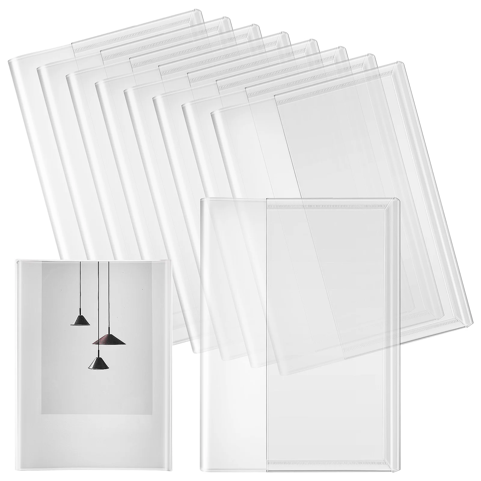 

10 Pcs Waterproof and Anti-slip Book Cover Clear Covers for Hardcover Sleeve Material Cpp Covering Film