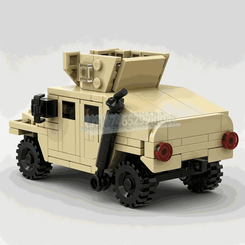 NEW 219PCS Desert Utility Vehicle Building Blocks Off Road Transport Model Rotating Roof Module DIY Assembly Toy Creative Gift