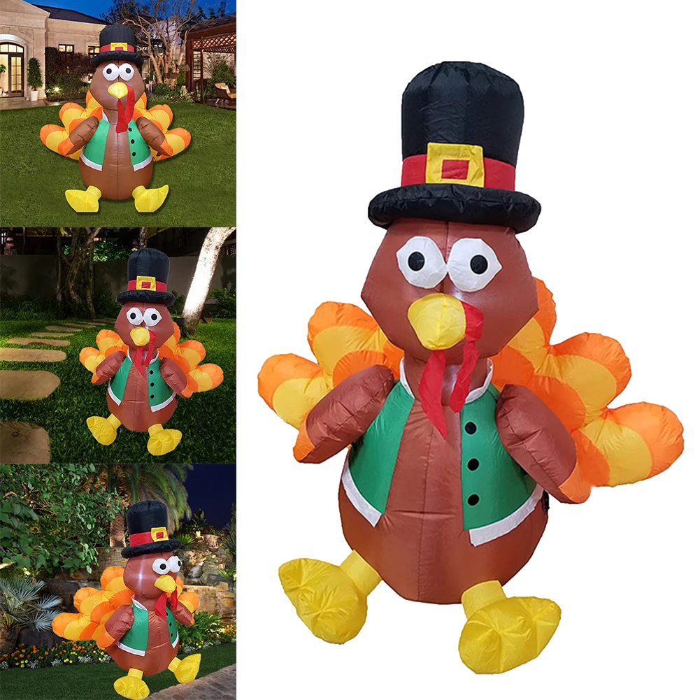 Luminous Thanksgiving Inflatable Turkey Garden Inflatable Ornaments Thanksgiving Inflatable Turkey Brings Festive Atmosphere