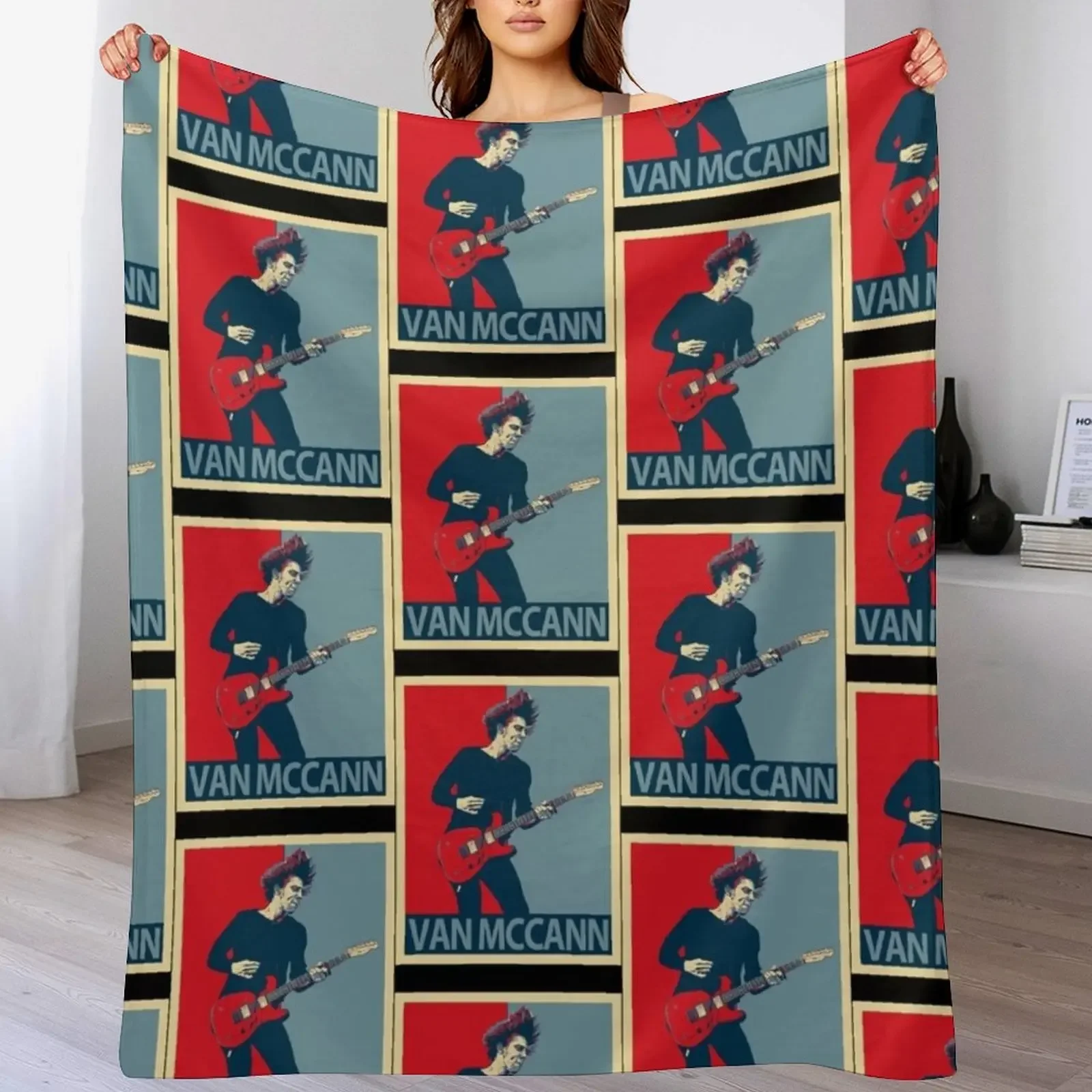 Van Mccann Throw Blanket Fluffy Cozy Throw Blanket for Home Decor
