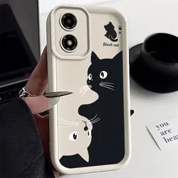 G04 Black and White Cat Sky Eye Ladder Phone Case For Motorola Moto G04 Cover
