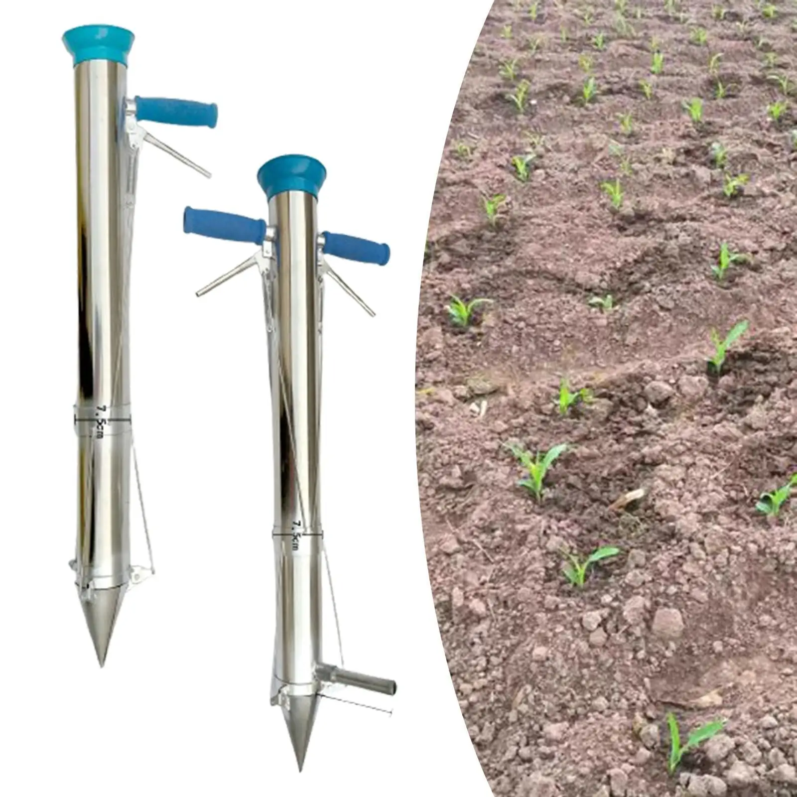 

Длинный ручной рассадочный рассадочный прибор для рассады Универсальный прочный содообразный штекер для прополки копания отверстий для посадки растений