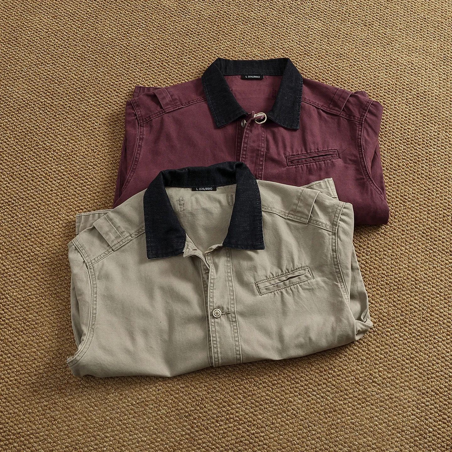 

Мужская модная куртка из 100% хлопка с узором под зерно, плотная, в стиле ретро, с контрастными вставками, отложным воротником, повседневная, свободного кроя