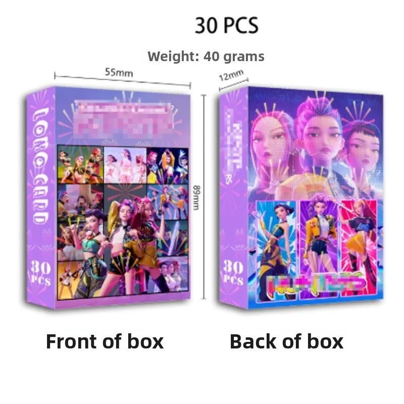 lKpop demon hunter laser card set, suitable for boys and girls, cartoon collection cards, student fashion gifts. cards anime