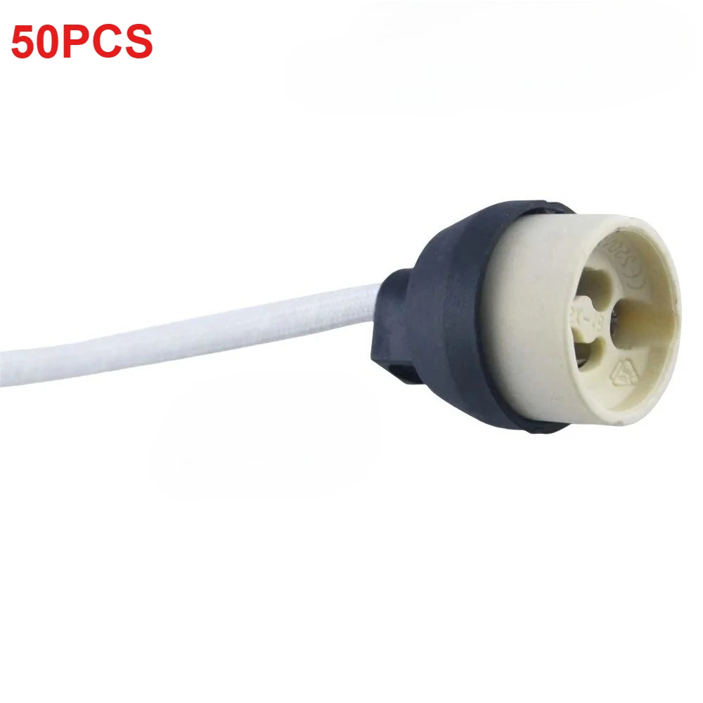 10/50 Pcs GU10 MR16 with wire Lamp Holder Socket Base Adapter Wire Silicone Connector Socket for LED Halogen Light
