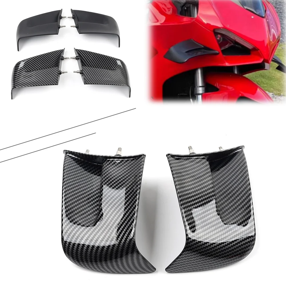 2X Motorcycle Winglets Side Panels Fixed Wings Aerodynamic Fairing Kit For DUCATI Panigale V4 V4S V4R 2022 2023