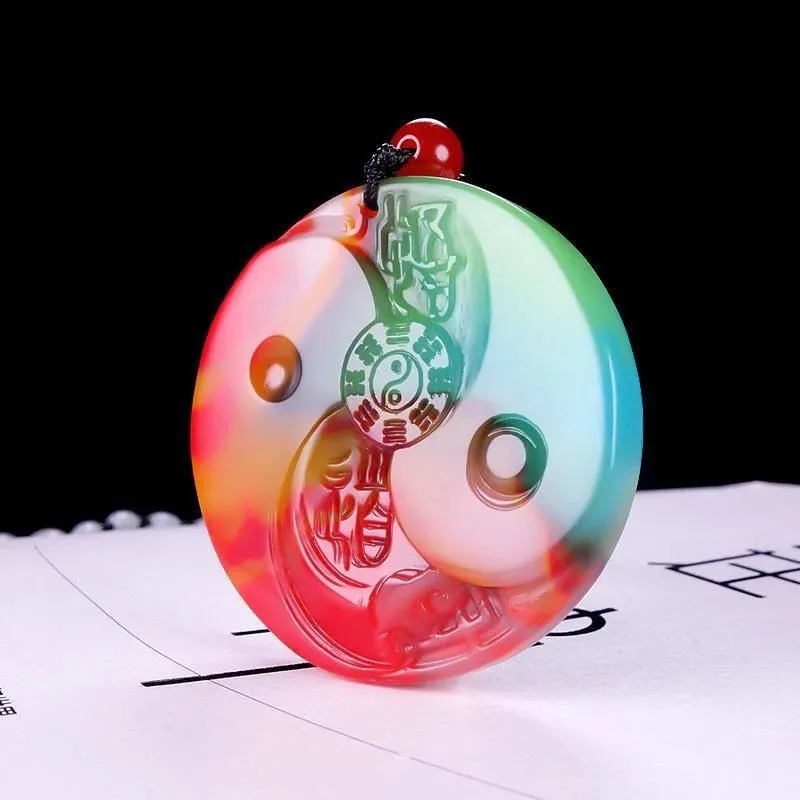 Natural Colour Jade Dragon Pixiu Pendant Necklace Chinese Charm Ite Jewelry Carved Amulet Luck Gifts for Her Men Sweater Chain