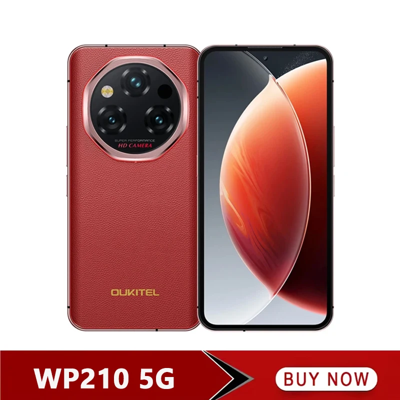 OUKITEL WP210 5G robuuste telefoon MTK 8200 6,7 inch FHD + 12 GB RAM 512 GB ROM mobiele telefoon 8800 mAh 108 MP Android15 45 W mobiele telefoon NFC