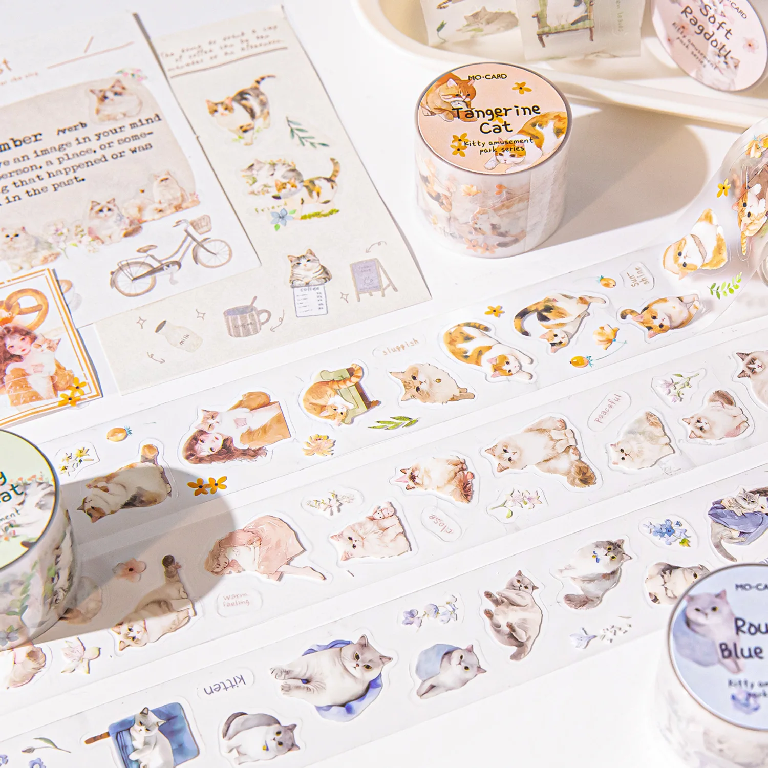 1pcs/1lot Decorative Adhesive tapes Cat Paradise masking tapes Junk Journal Scrapbooking stikcers DIY