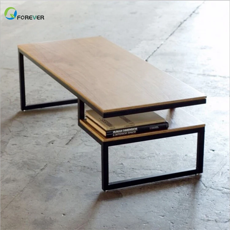 Table basse de loisirs en fer forgé, table d'appoint de style industriel pour usage domestique