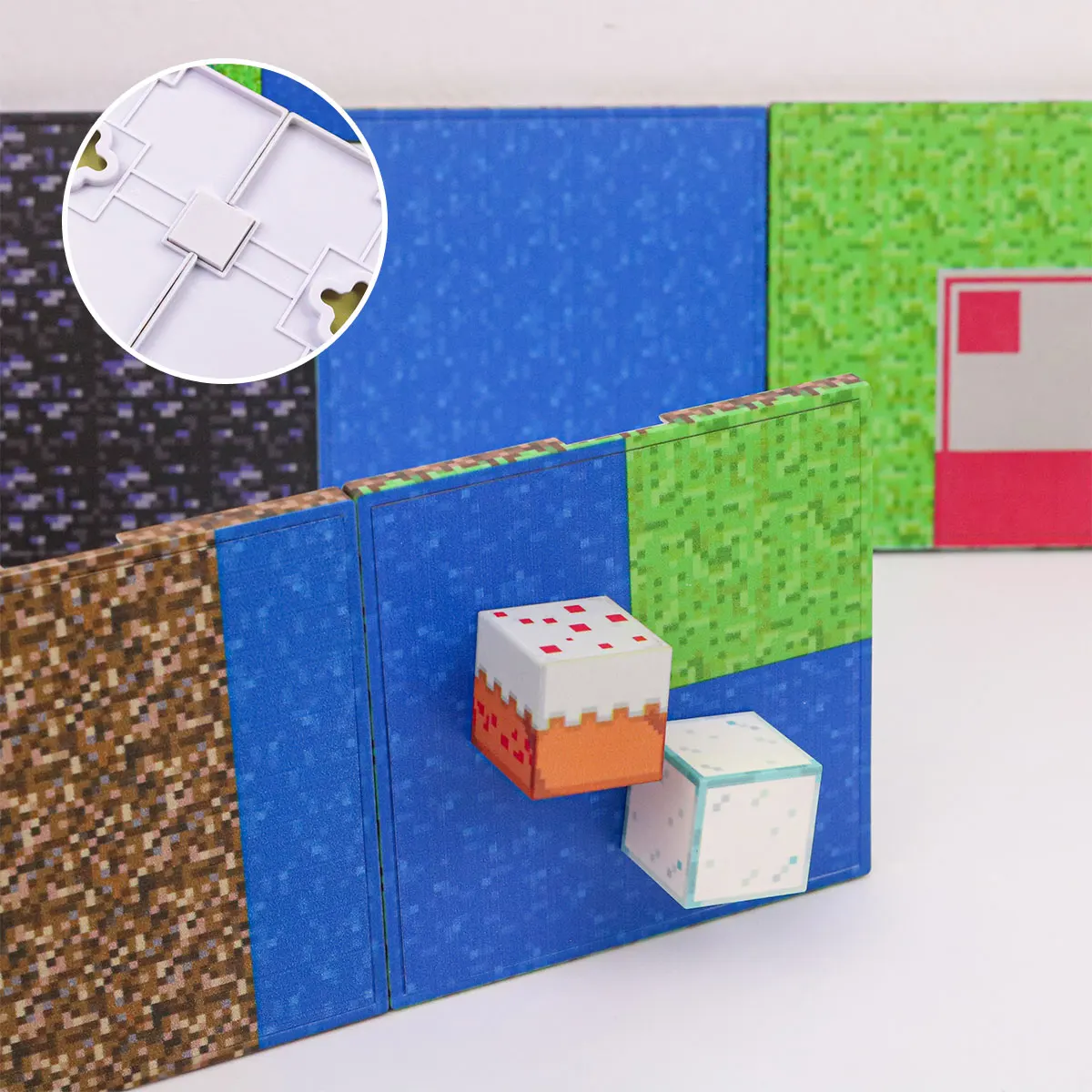 Magnetic base plate with multiple base plates to match my world magnetic building block toys DIY children's toys