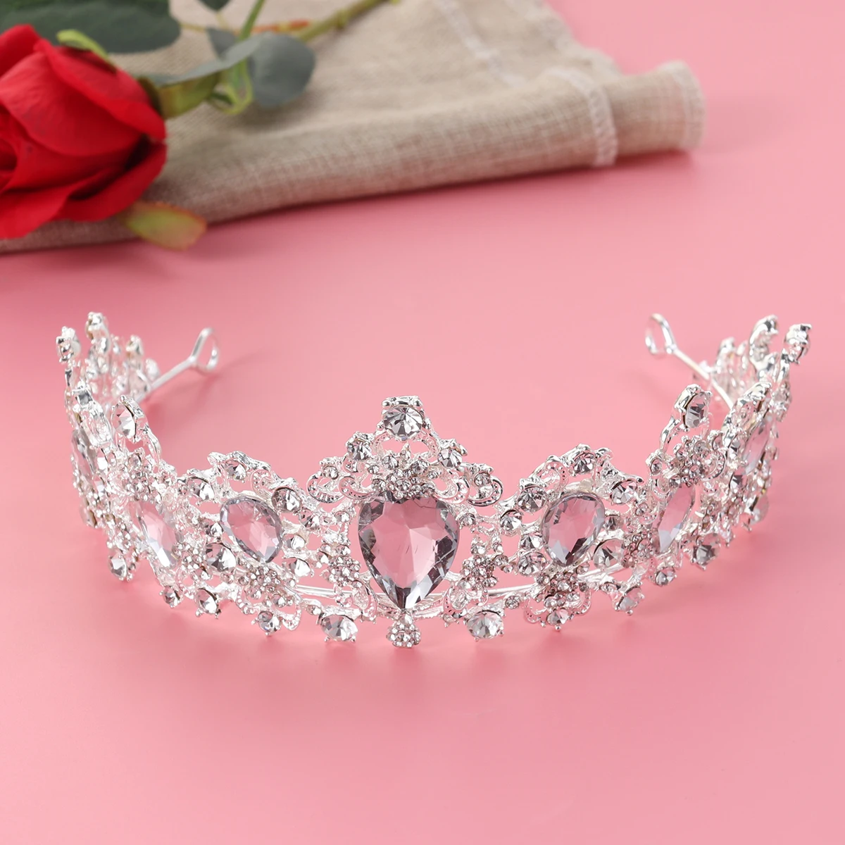 

Crystal Crown Women Bridal Accessory Wedding Accessories Tiaras for Bride Headpiece Headgear