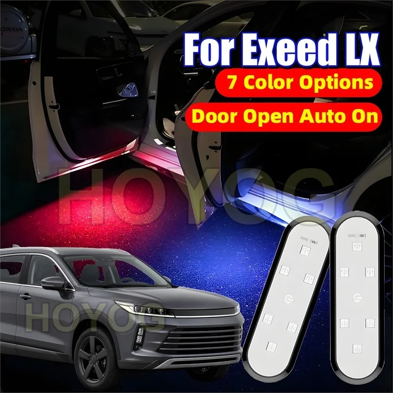Fit for Exeed LX 2020-2024 Car Door Warning Light for Door-Opening Alerts with Type-C Charging