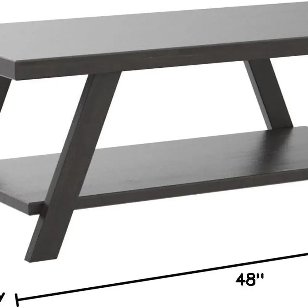 طاولة قهوة خشبية اسبريسو ريفية حديثة، طراز أثينا