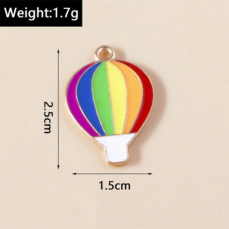 Leslie 10 Stück Emaille Retro TV Kamera Luftballon Auto Fahrrad Anhänger Cartoon DIY Halskette Armband Ohrring Schlüsselanhänger Zubehör – Detail 34