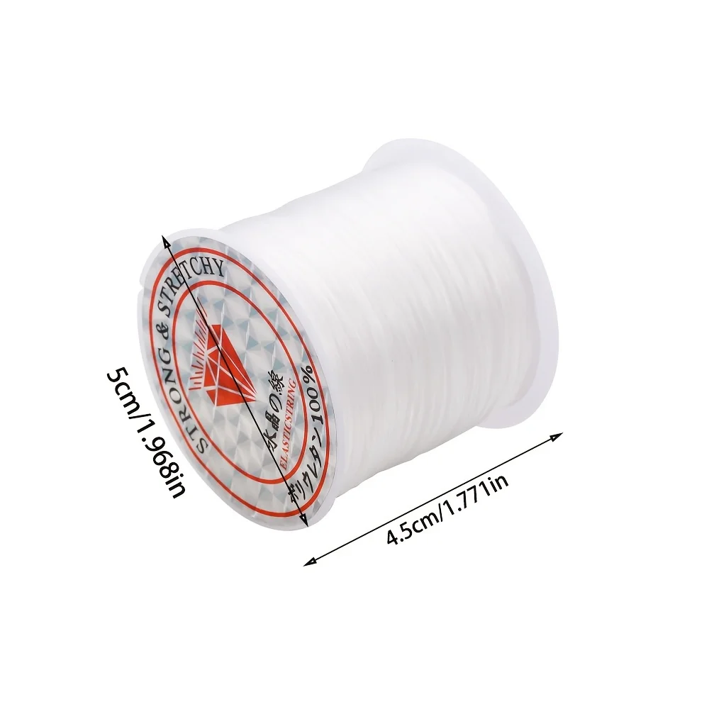 40m 1mm Elastic Thread Round Resilient Line Rubber Stretchy Cord Elastic Rope for DIY Jewelry Making Beading Bracelet Supplies