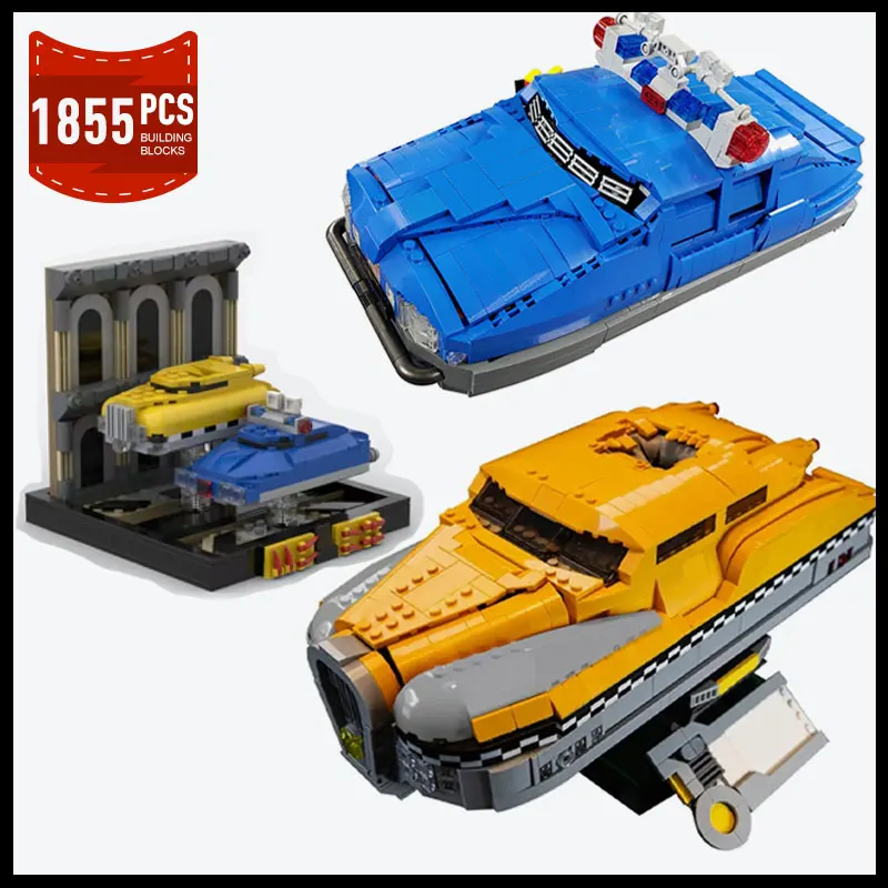 

MOC 5th Element Floating Police Car Korbens's Taxi Building Blocks Speed Champion Technical Vehicle Assemble Bricks Toys Gifts