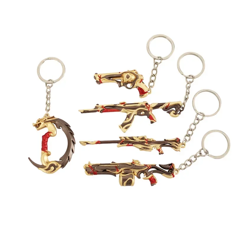 Valorant المشاجرة ريفر نموذج قلادة المفاتيح للرجال 5-9 سنتيمتر الجلد العصرية المعادن حلقة رئيسية مكتشف المشجعين جمع ديكور مجوهرات هدية #6