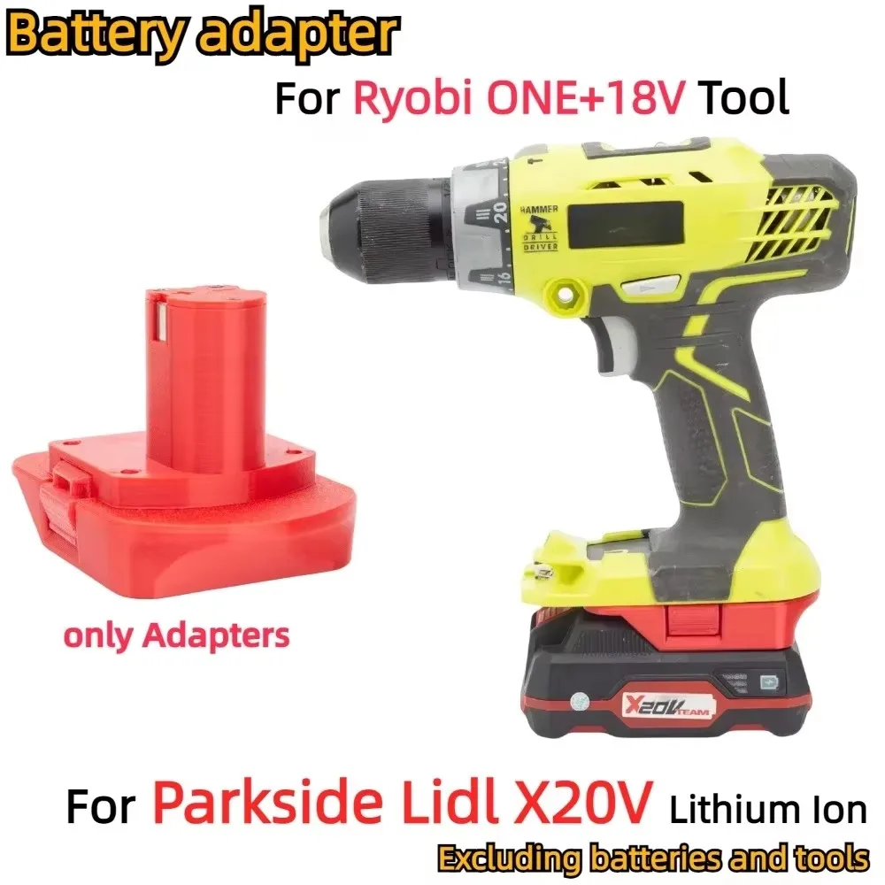 adaptador conversor de bateria para bateria de ion litio lidl parkside x20v team para ryobi 18v one mais ferramentas eletricas sem fio apenas adaptador x 01