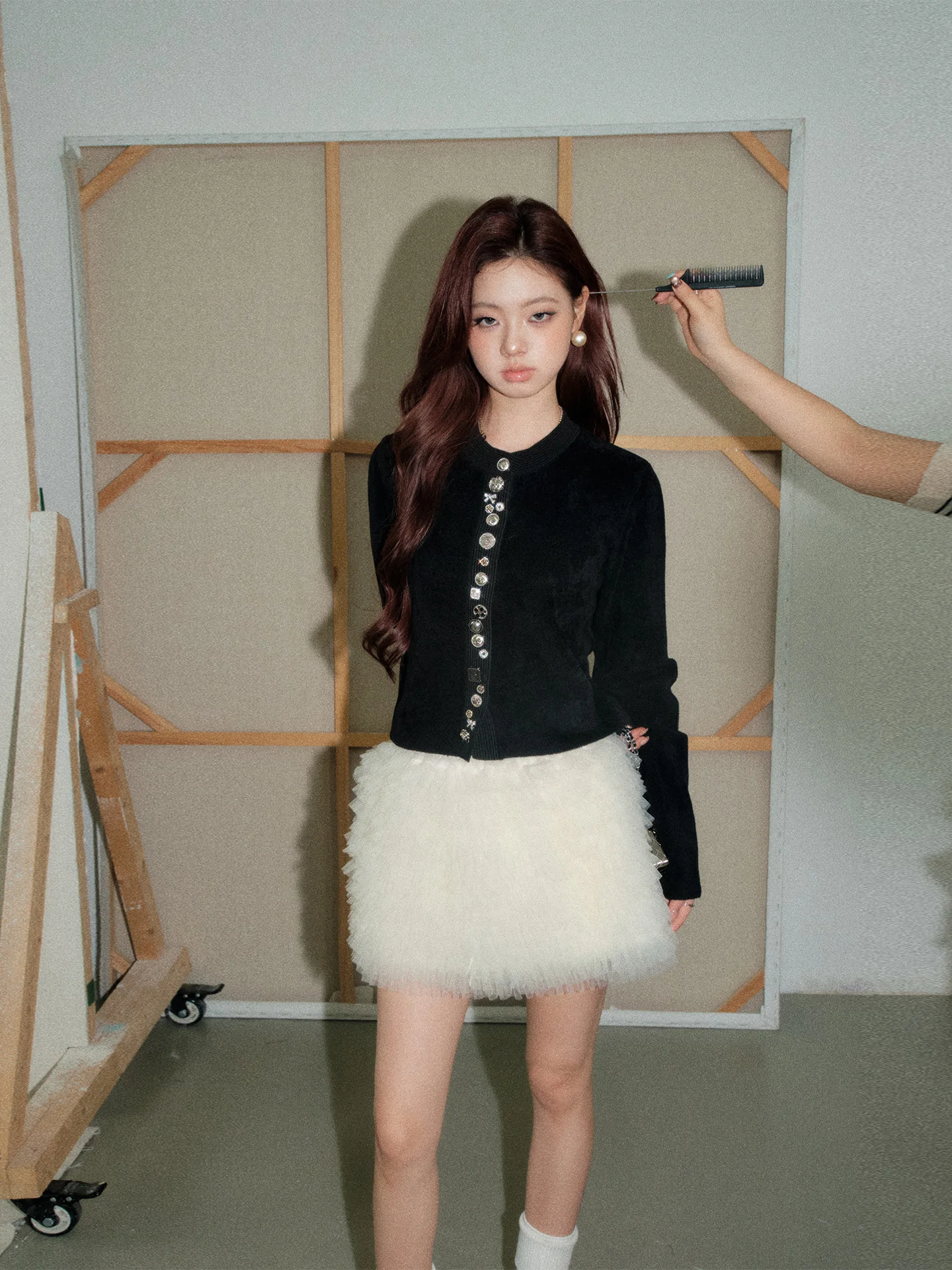 

Женский кардиган Olivia Duo из тяжелого трикотажа с металлическими пуговицами, приталенный крой, модный и роскошный дизайн...