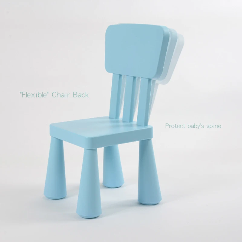 Modern Nordic Style Plastic Children Chair and Table Set Colorful and Soft Kids Chair with Spinal Protection Function   Стул