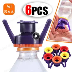 3/6pcs Toss It Bottle Cap Stand Kit Leak-proof Inverted Liquid Lid Set Easy To Pour Kitchen Bathroom Upside Down Stand Cover
