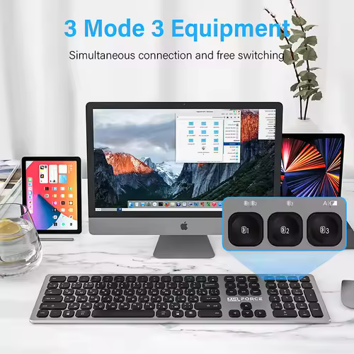 Russian Bluetooth Wireless Keyboard with type c hub 108 key usb keyboard Aluminium Alloy for Windows iOS Android Computer Deskto - Image 5