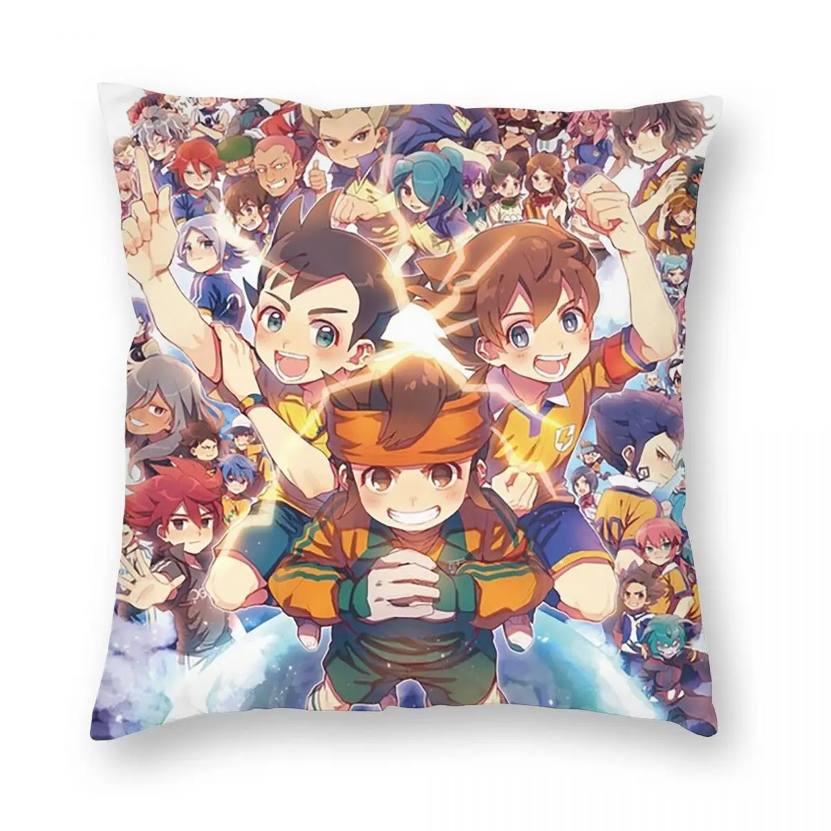 Axel Blaze Firestorm Inazuma Eleven Anime Square Pillowcase Pillow Cover Cushion Decor Comfort Throw Pillow for Home Car
