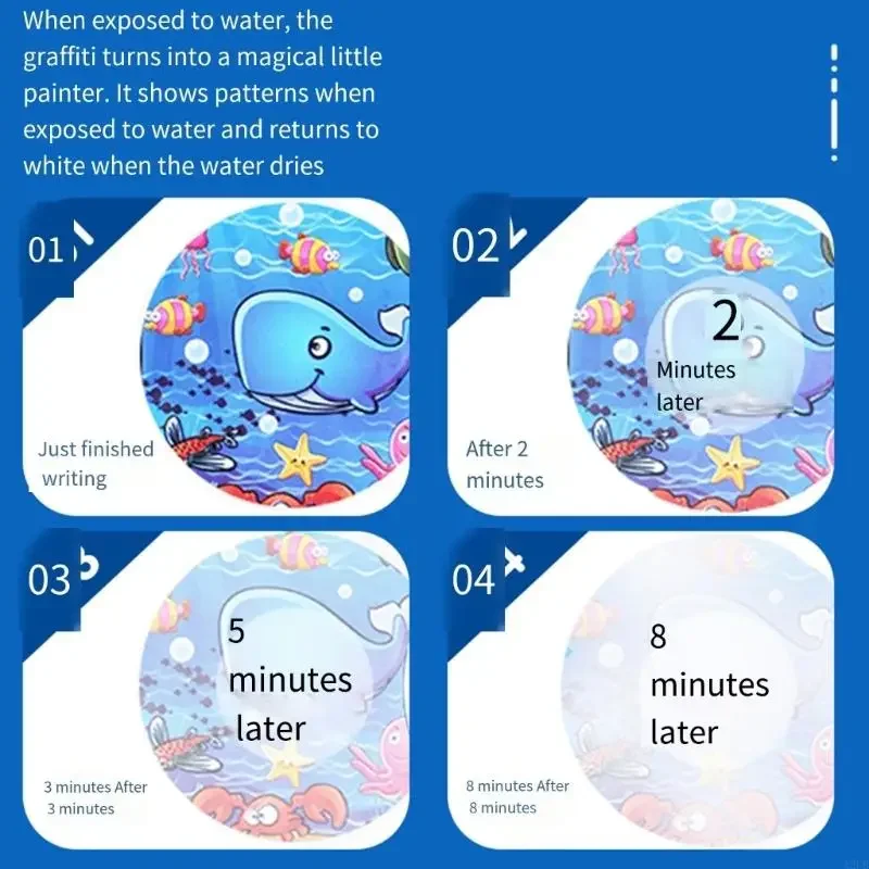Książki do malowania wodą wielokrotnego użytku dla dzieci Przenośna edukacyjna zabawka do rysowania wzmacniająca wyobraźnię i