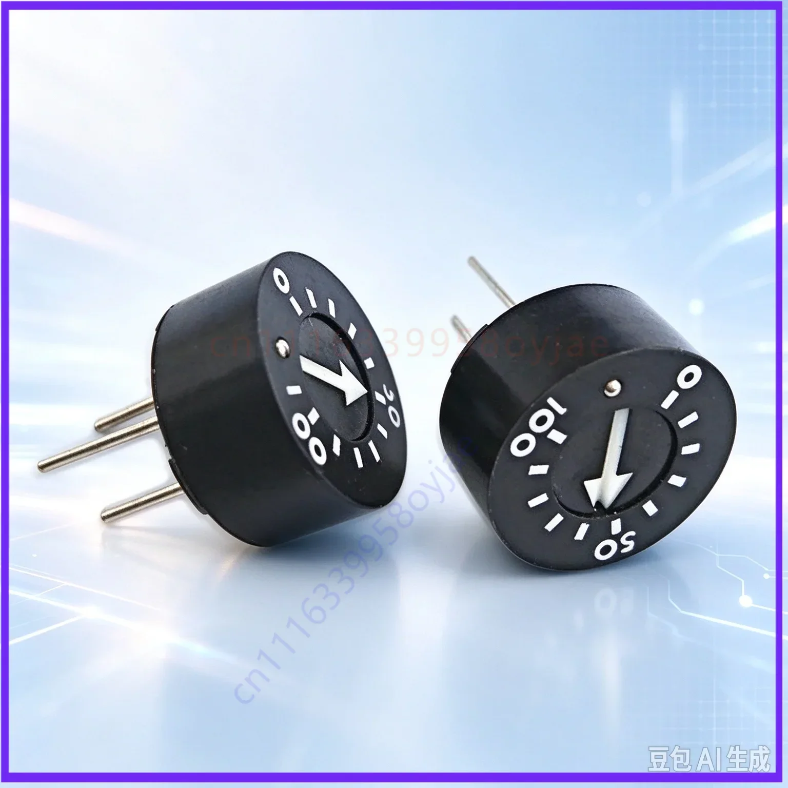 10pcs  Round Single-Turn Trimmer Potentiometer 93PR 500Ω 1K 2K 5K 10K 20K 50K 100K 200K for Circuit Adjustment