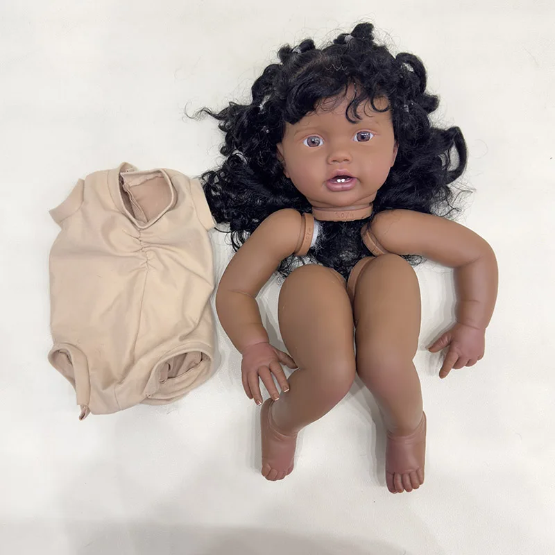 24inch Lottie Lifelike Reborn Doll Kit Painted Doll Kit Unfinished Doll Parts with Hand Rooted Hair