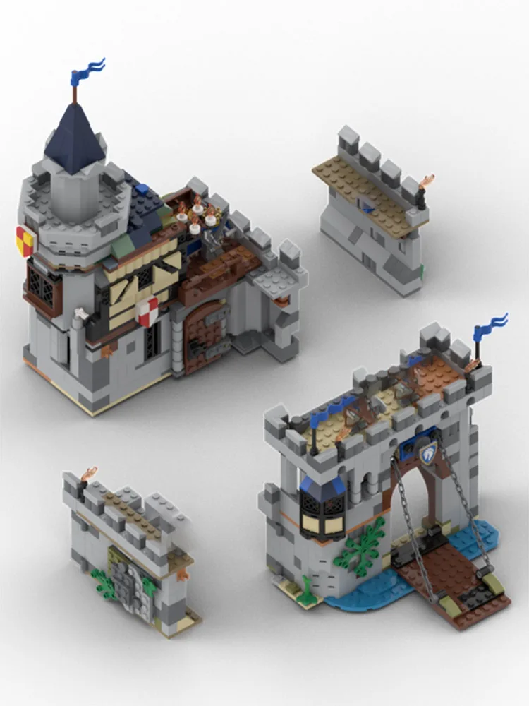 مجموعة تمثال نموذج قلعة لعبة بناء MOC - 1302 قطعة. مجموعة ألعاب التجميع الإبداعية. هدية مثالية لأي عشاق.