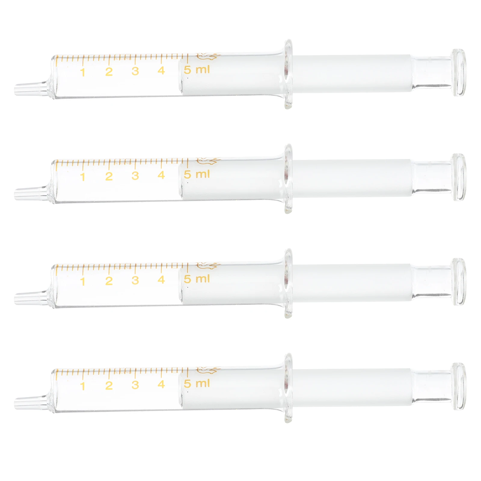 

4pcs Glass Sub-Packaging Syringe Graduated Lightweight For Essential Oil Perfume Dispensing Easy Clean Calibration