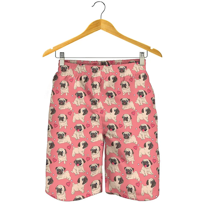 Pantalones cortos de playa con estampado 3d de perros Pug para niños, Shorts de gran tamaño para tabla de Surf, bañadores geniales, Verano