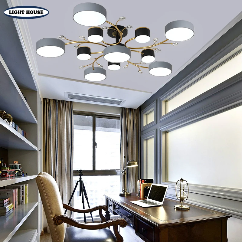 

Modern Nordic living room ceiling light simple LED light living room bedroom light creative hotel European bright ceiling light