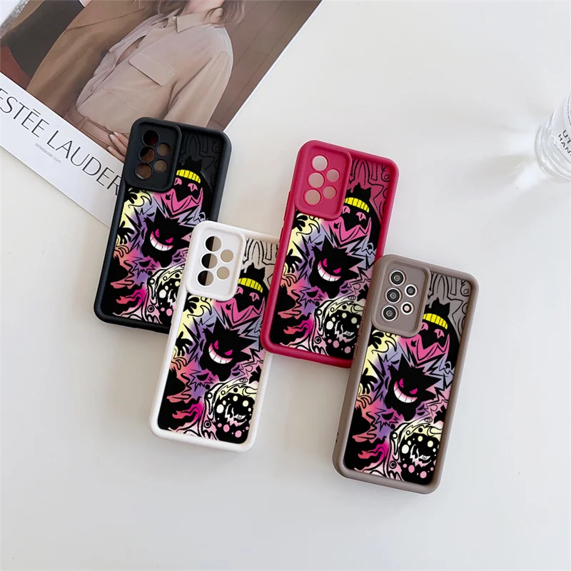 Casing Ponsel untuk Google Pixel 9 8 7 8A 7A Pro XL 9Pro 7Pro 8Pro 9ProXL Sampul Pokemon Gengar Silikon Lembut Pelindung Lensa Fundas